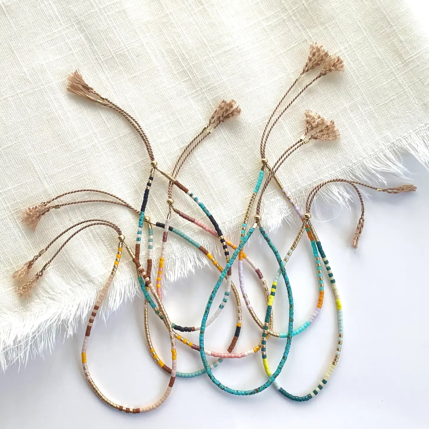 Beaded Bracelet with Adjustable Clasp