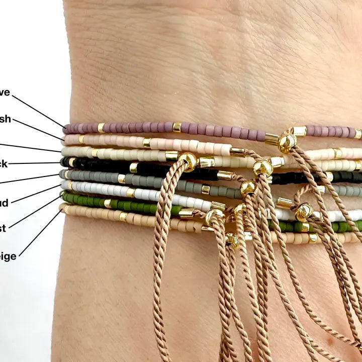 Beaded Bracelet with Adjustable Clasp