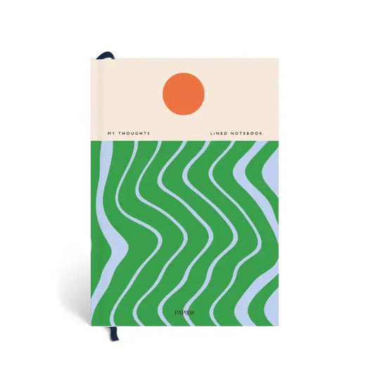 Beach Towel Hardcover Lined Notebook