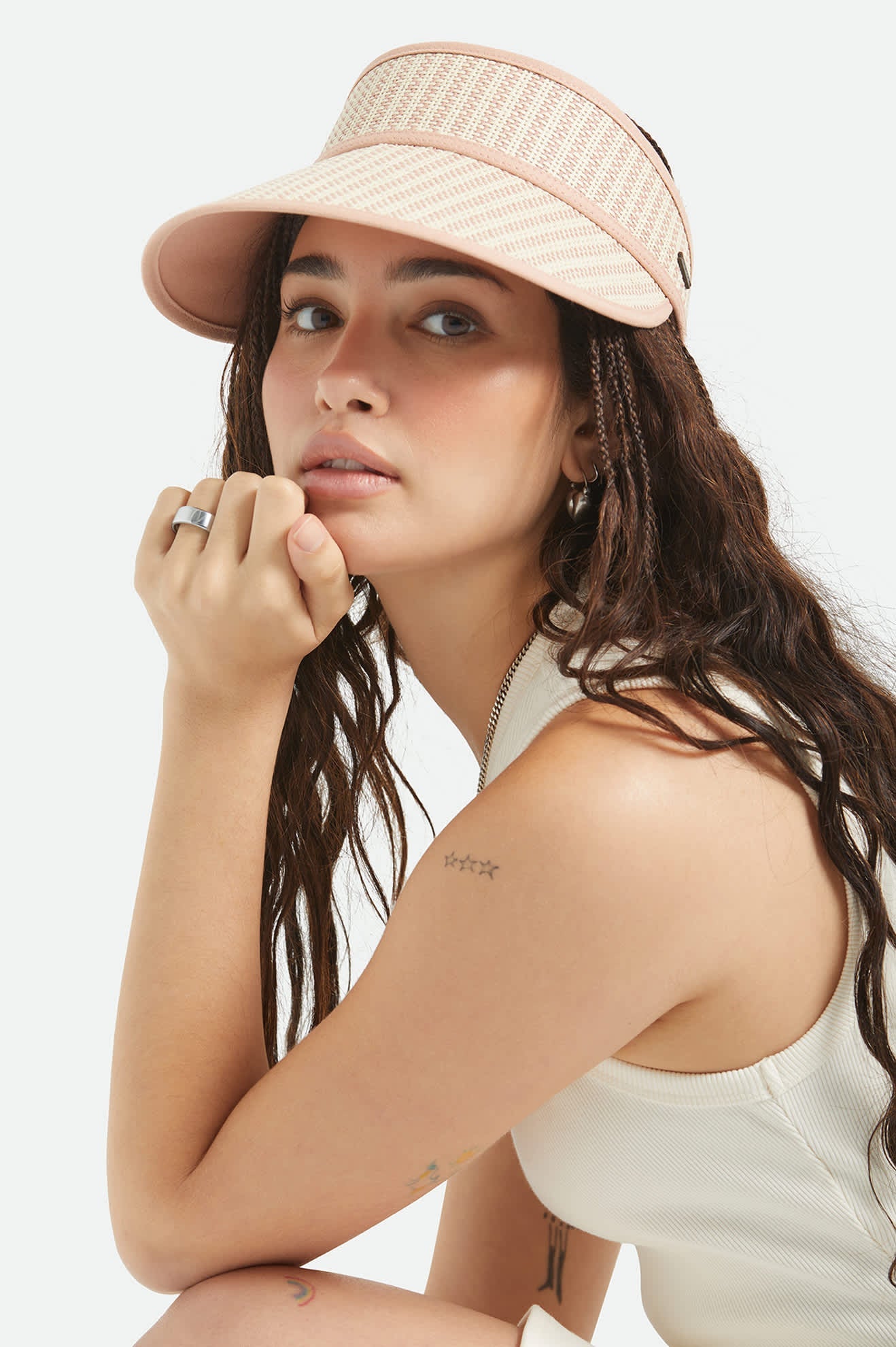 Newport Straw Visor - Natural/Natural