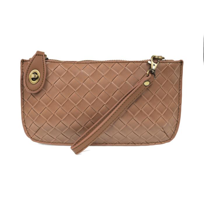 Woven Mini Crossbody Wristlet Clutch