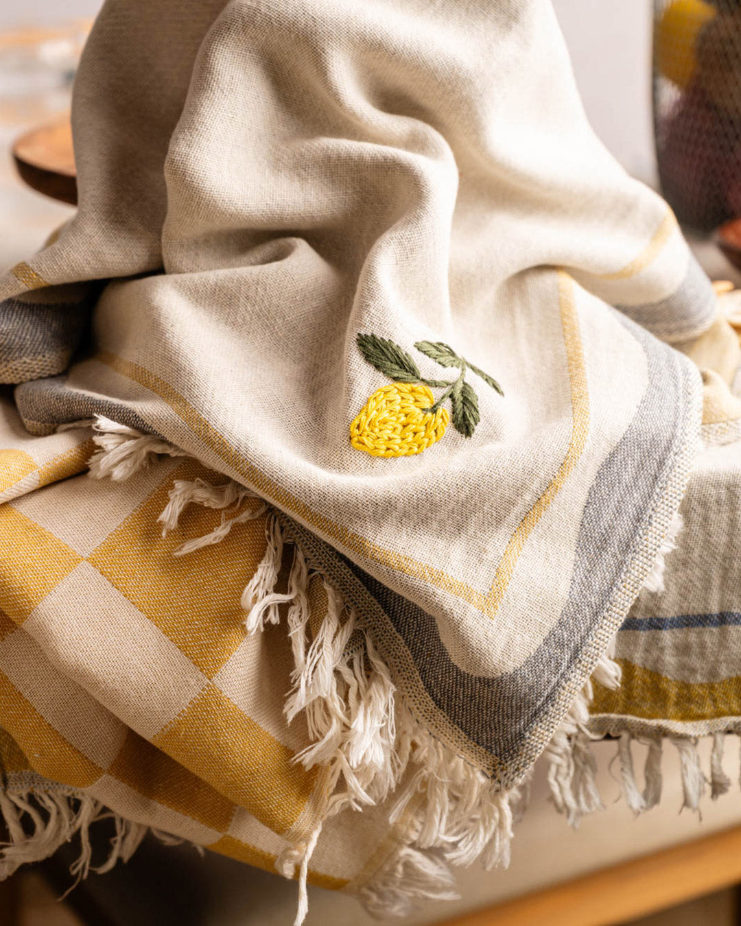 Hand Stitched Kitchen Towel Set