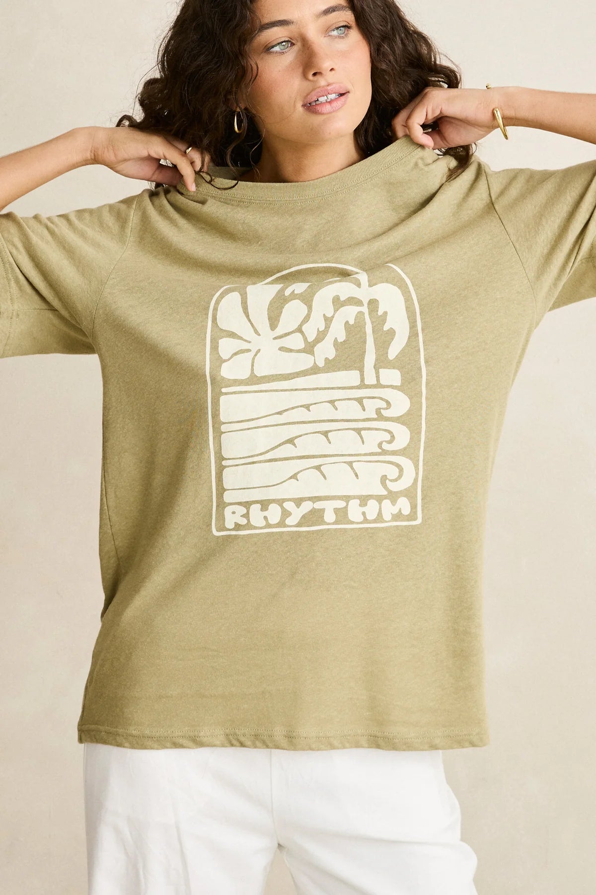 Palm And Sun Oversized T-Shirt