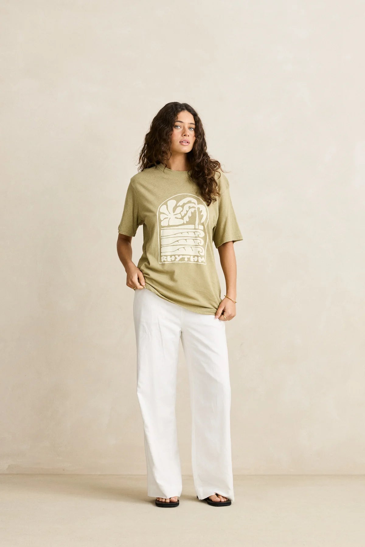 Palm And Sun Oversized T-Shirt