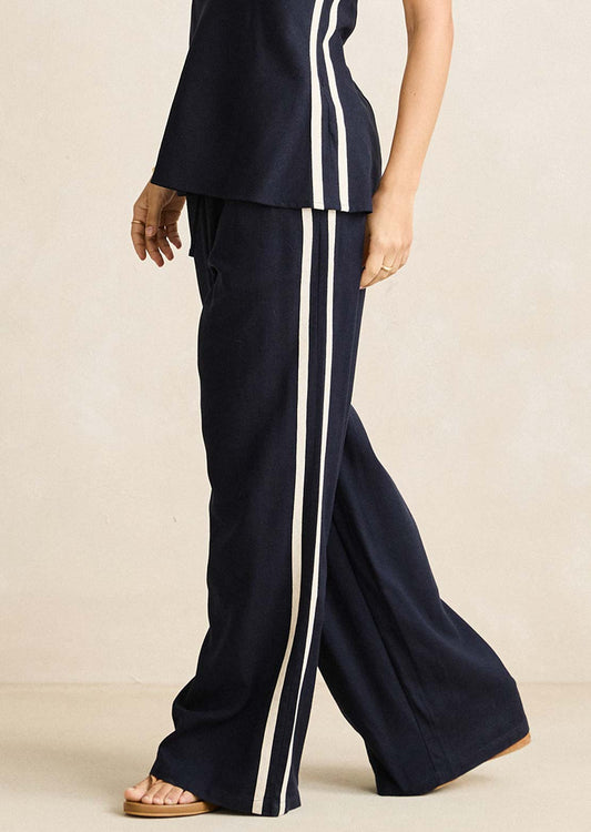 Contrast Linen Track Pant