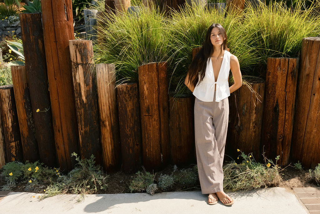 London Check Wide Leg Pant