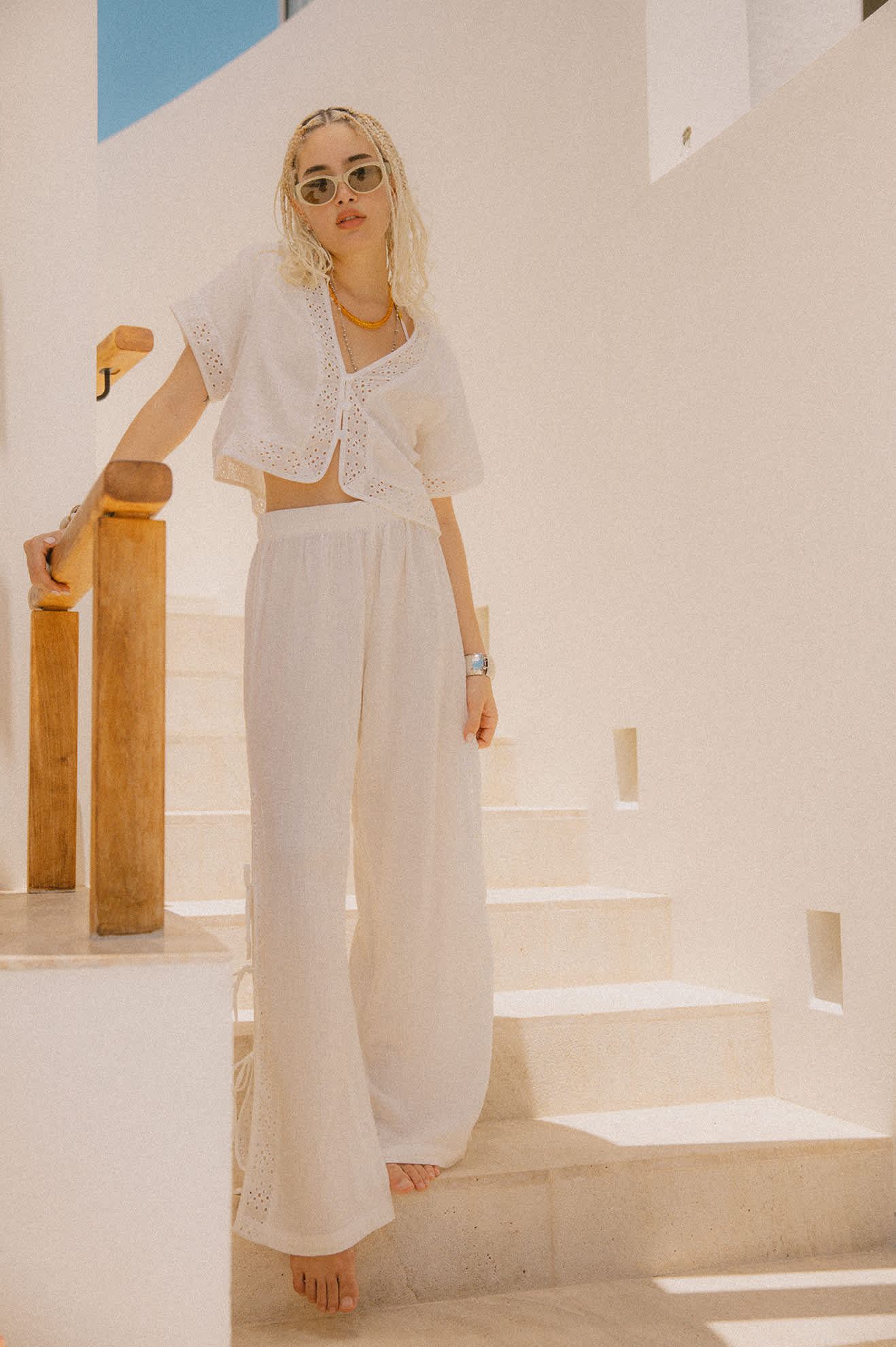 Seaside Eyelet Top