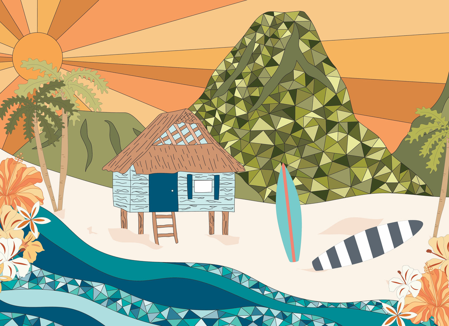 70 pc Surf Shack Puzzle