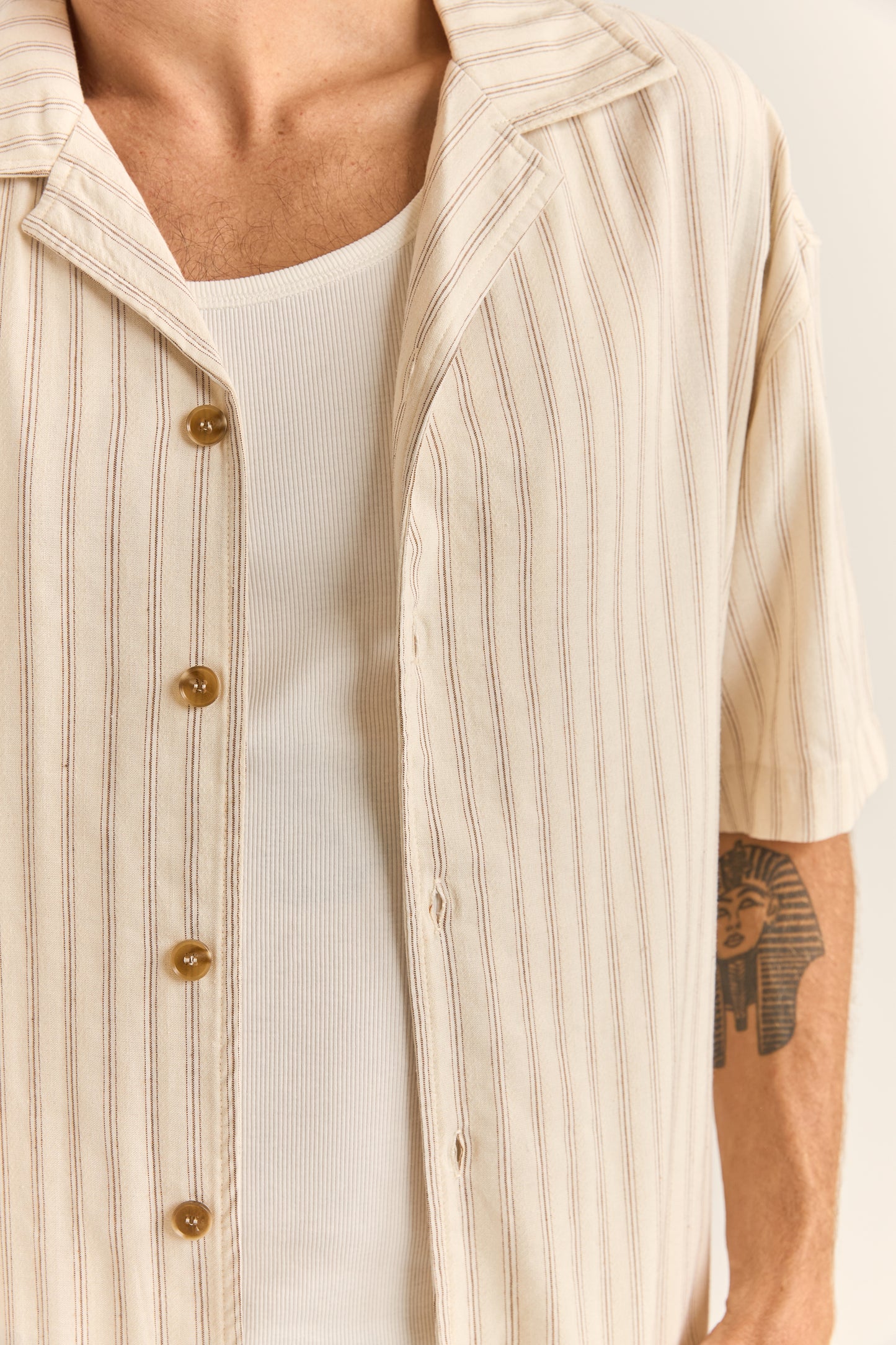 Relaxed Stripe Short Sleeve Shirt