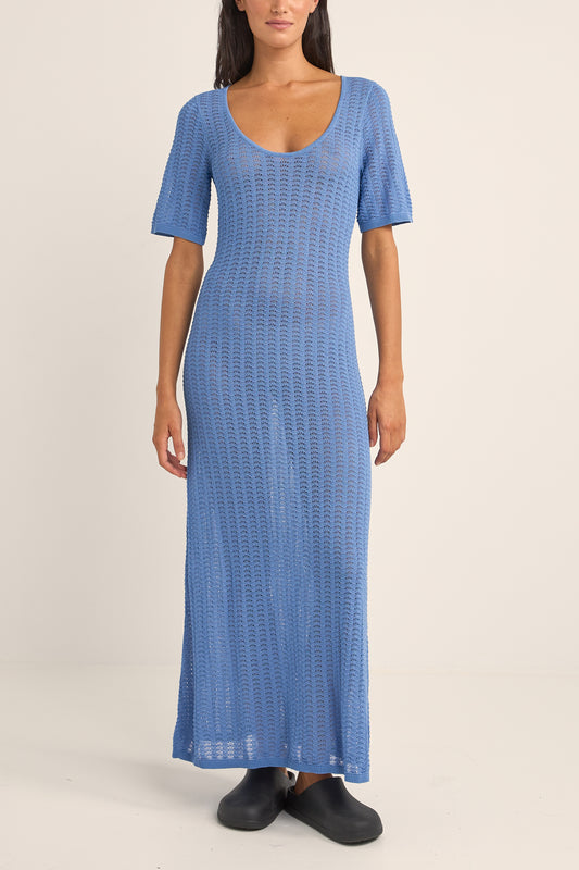 Georgia Short Sleeve Knit Maxi Dress