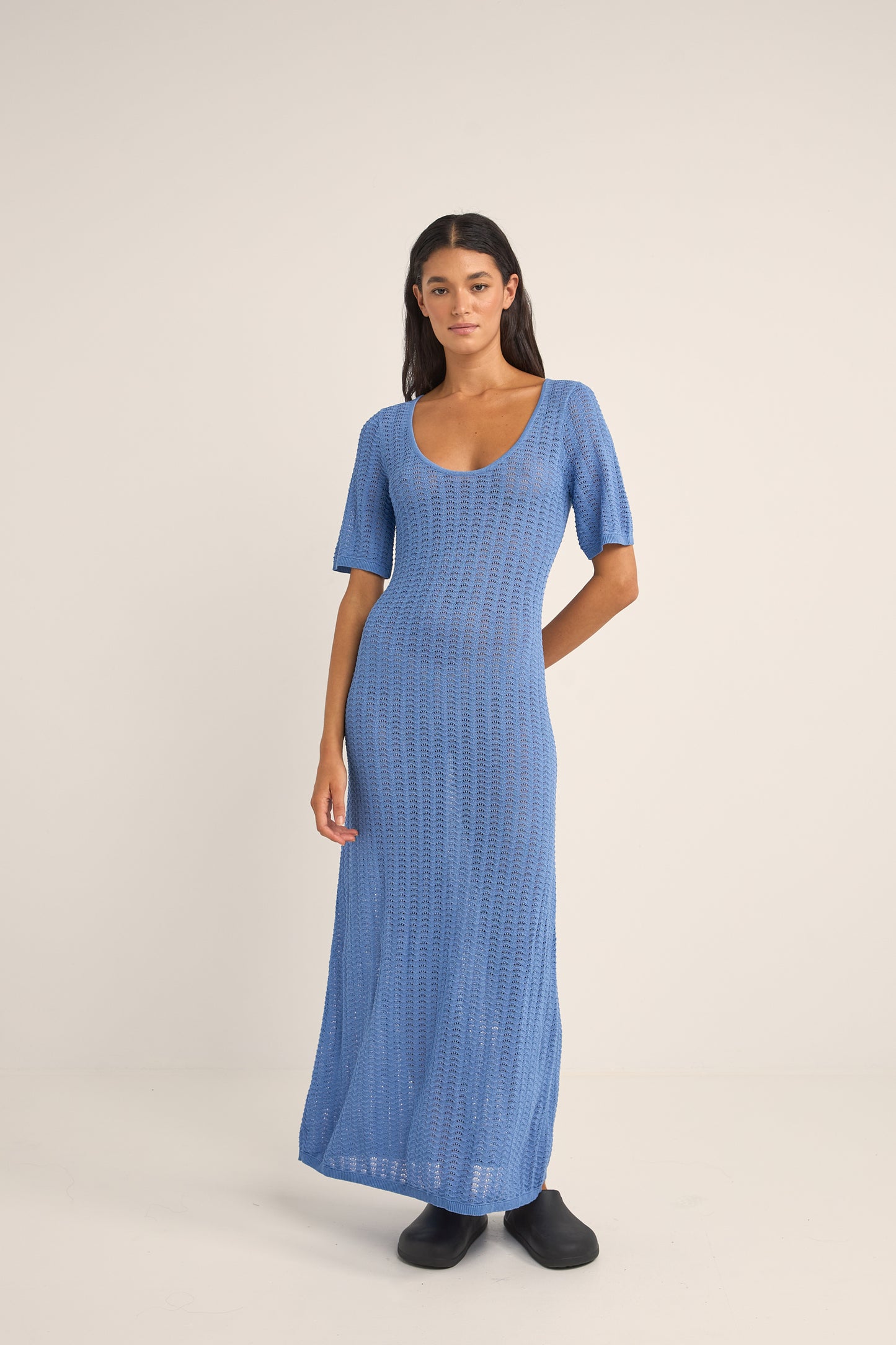 Georgia Short Sleeve Knit Maxi Dress