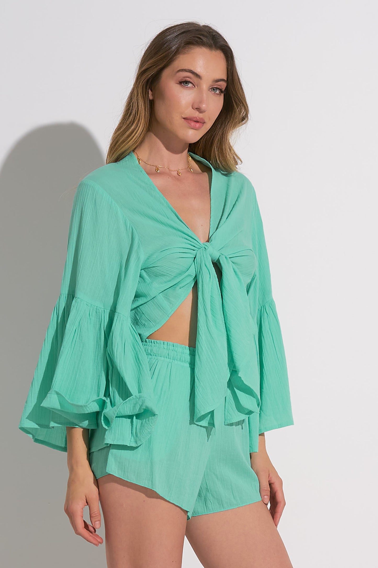 Belle Sleeve Tie Top