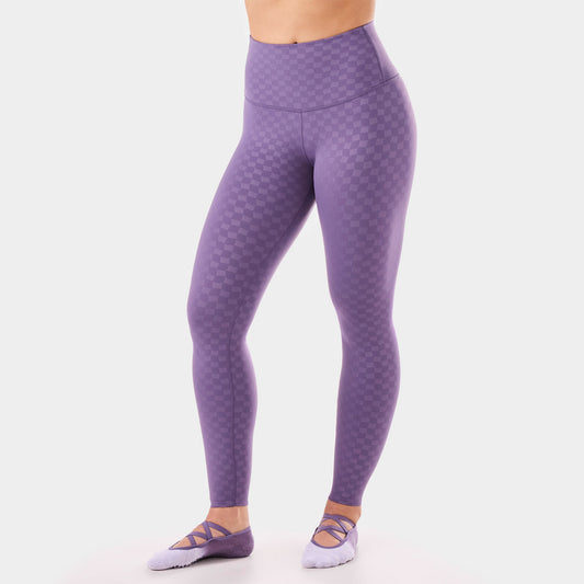 High Waisted Tight Grape Abstract