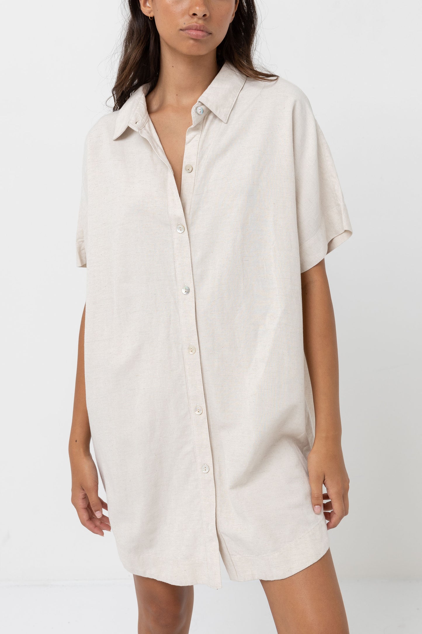 Classic Linen Shirt Dress