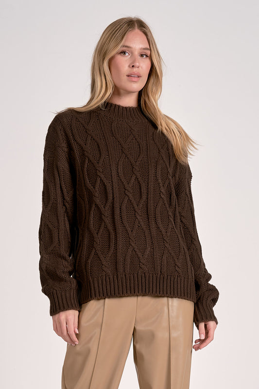 Cocoa Cable Knit Sweater