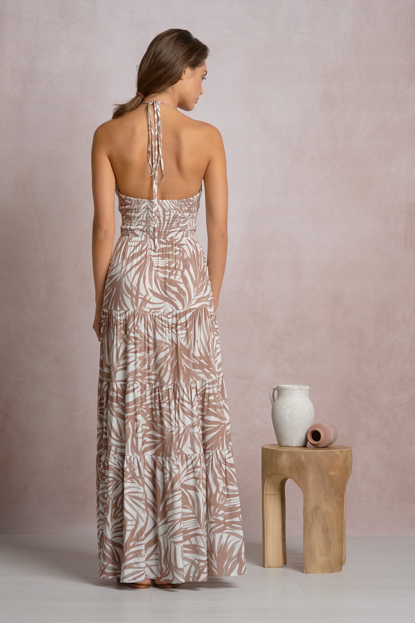 Bali Palms Cutout Maxi Dress