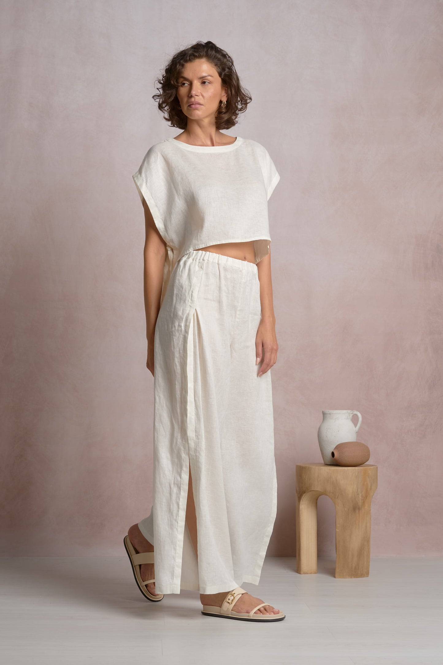 Resort Cropped Tie Top