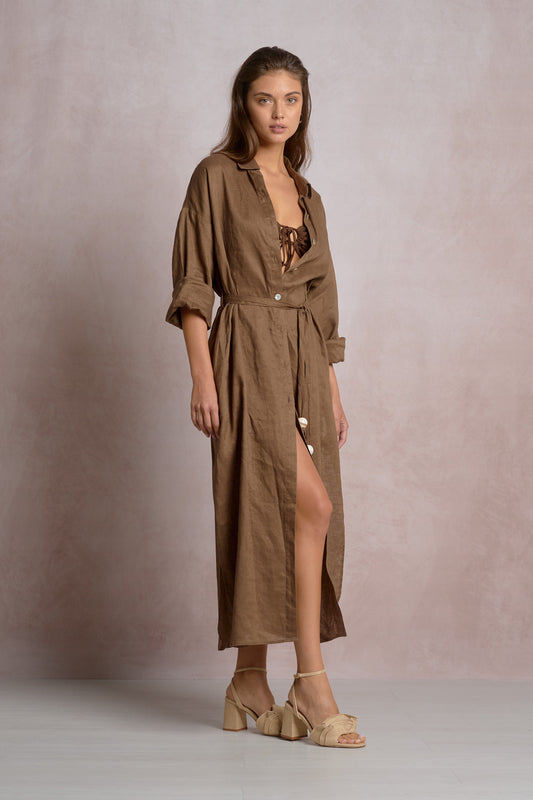 Bali Breeze Shirt Maxi Dress