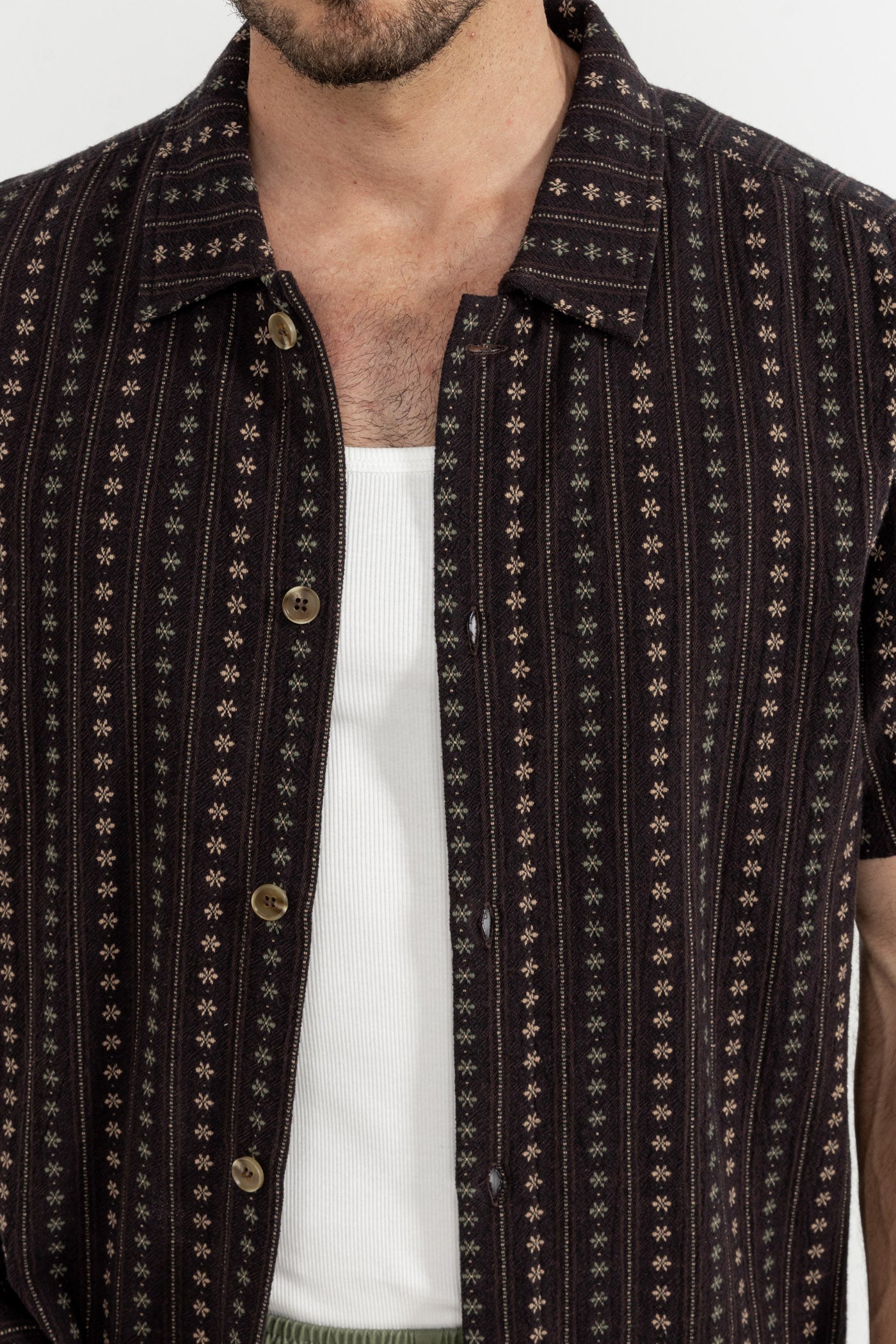 Dakota Vintage Stripe Button Up