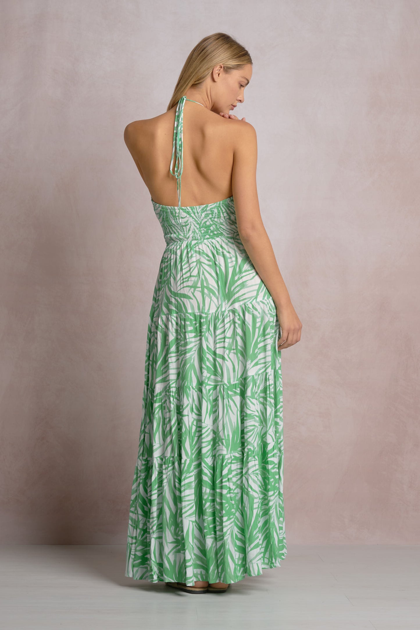 Bali Palms Cutout Maxi Dress