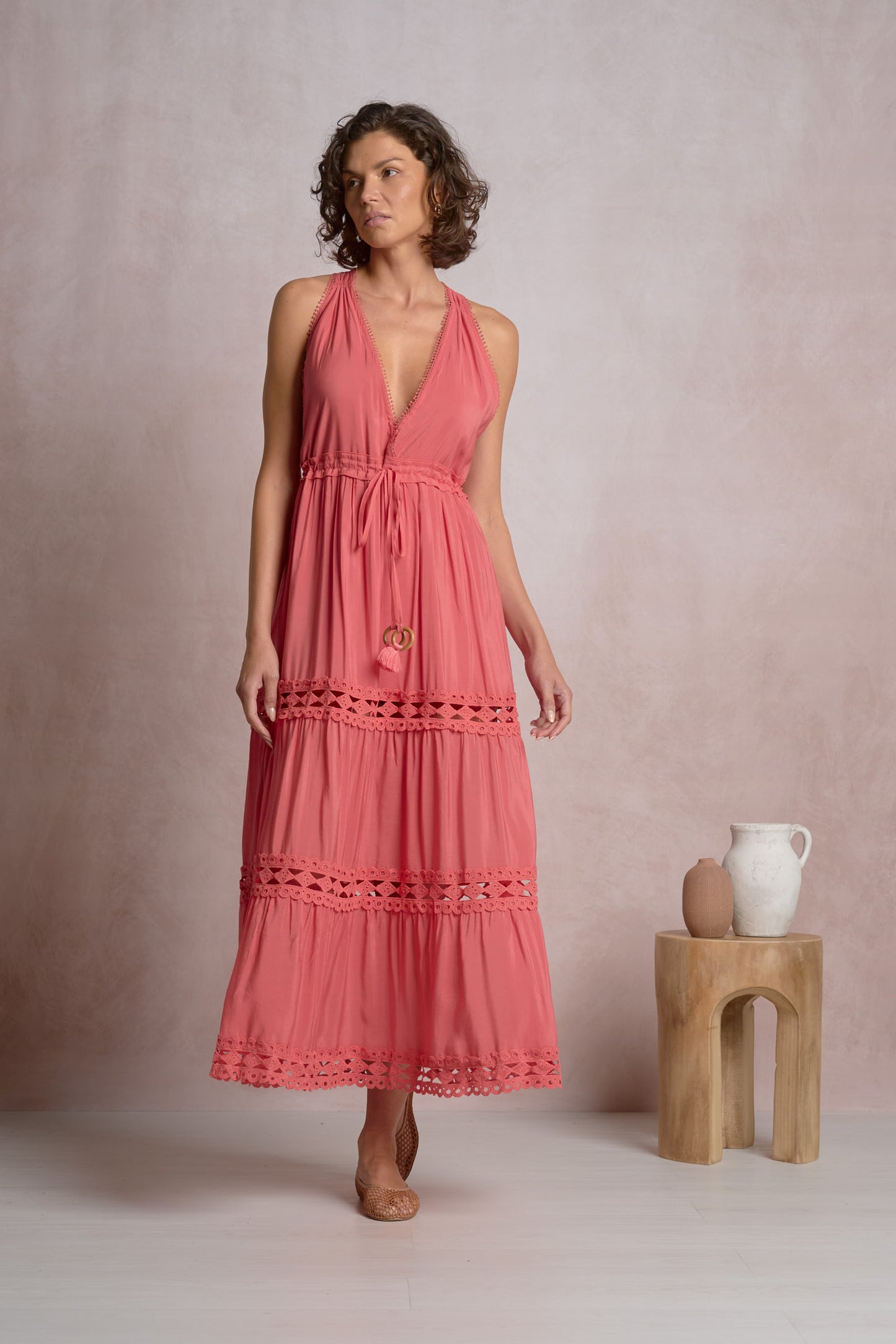 Sunset Pink Maxi Dress