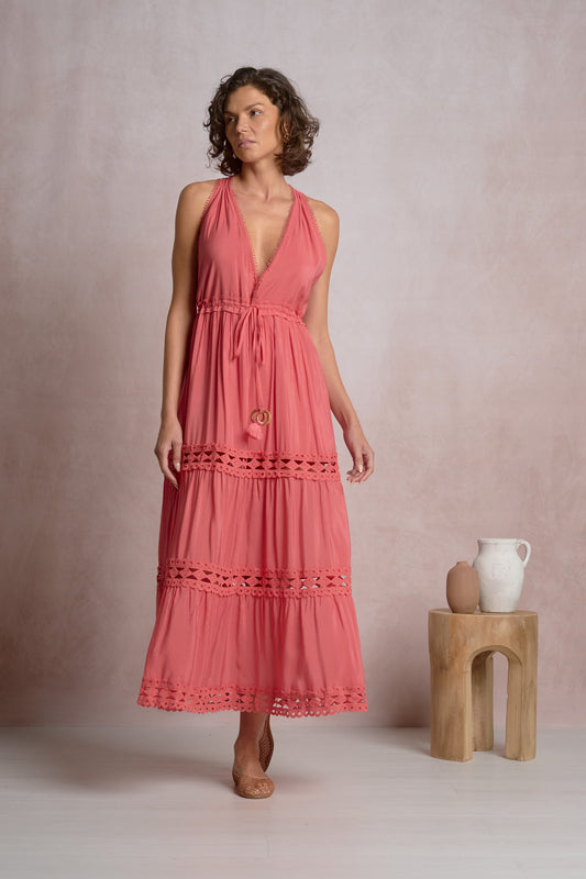 Sunset Pink Maxi Dress