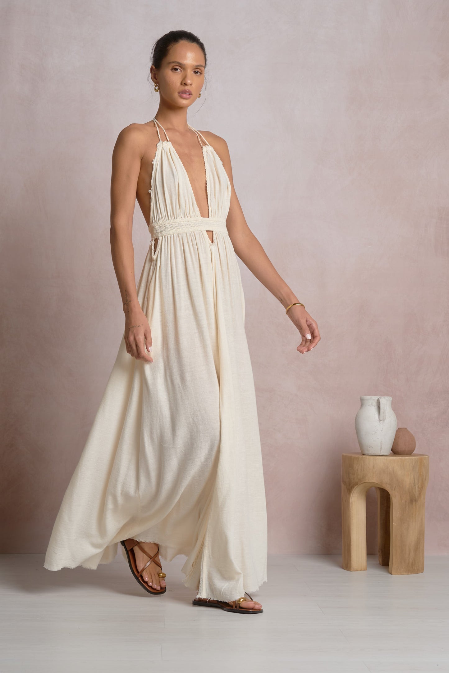 Godess Halter Maxi Dress