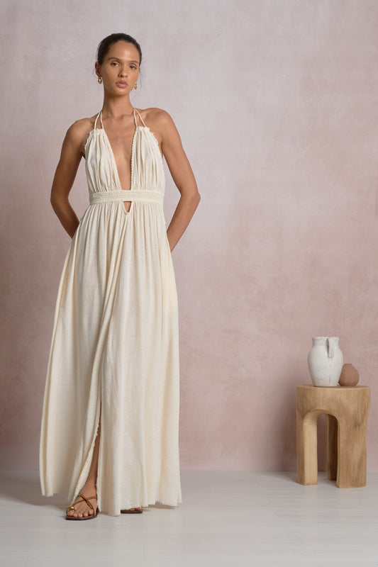 Godess Halter Maxi Dress