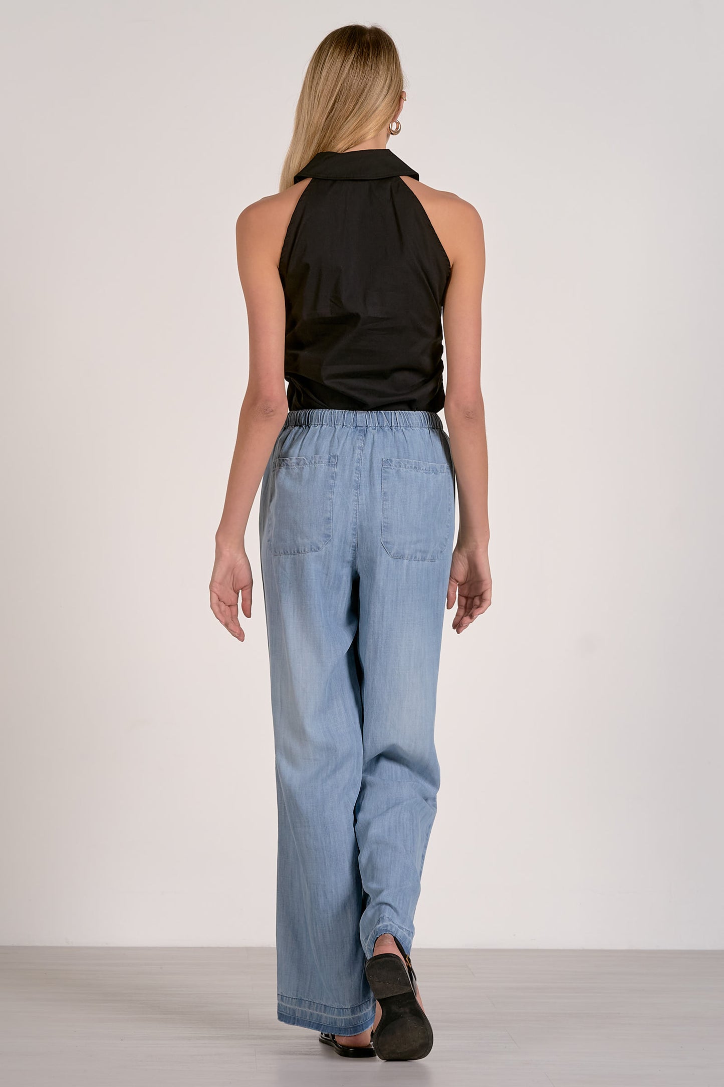 Denim Drawstring Pants