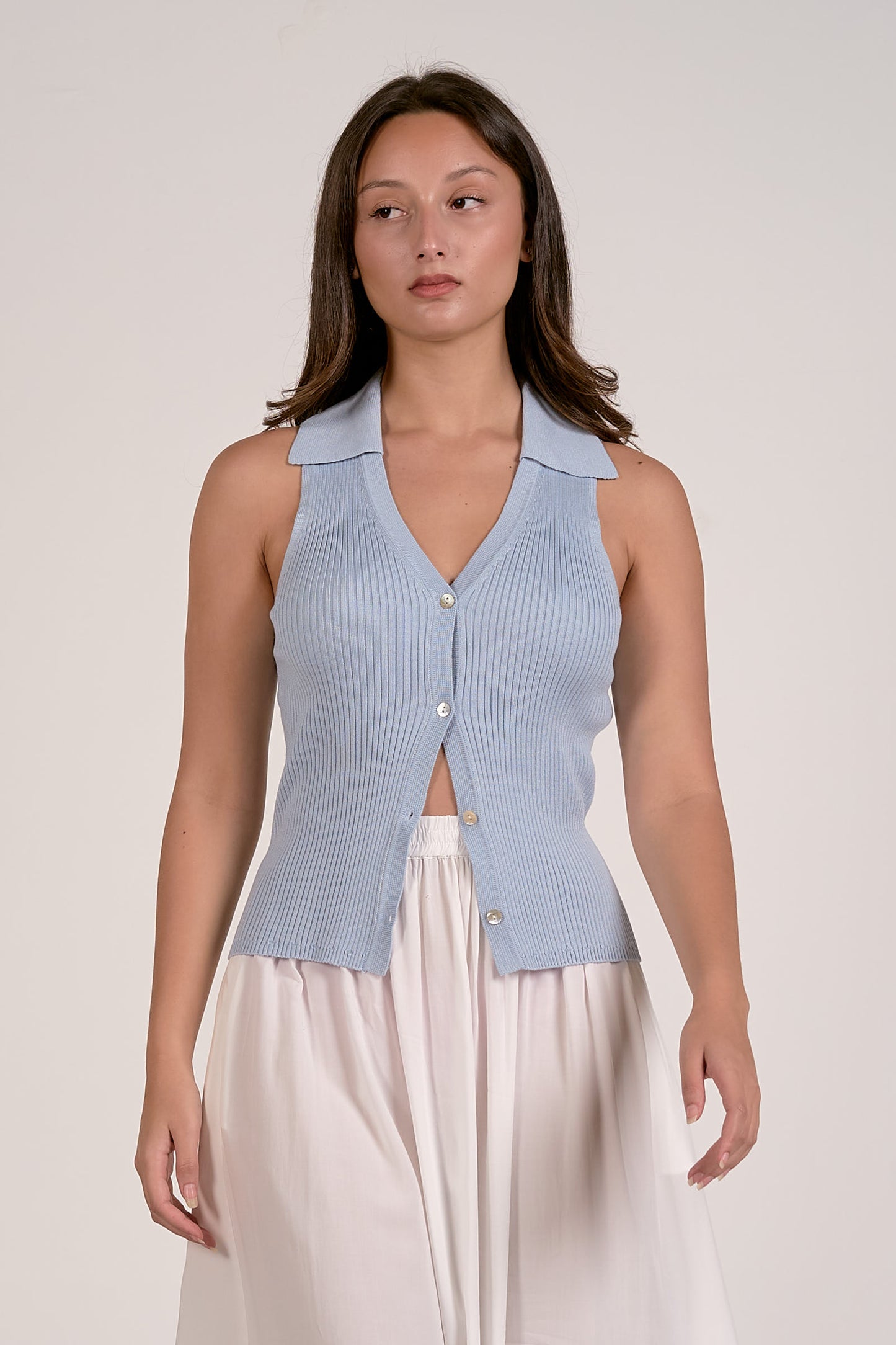 Carmela Collard Button Down Vest