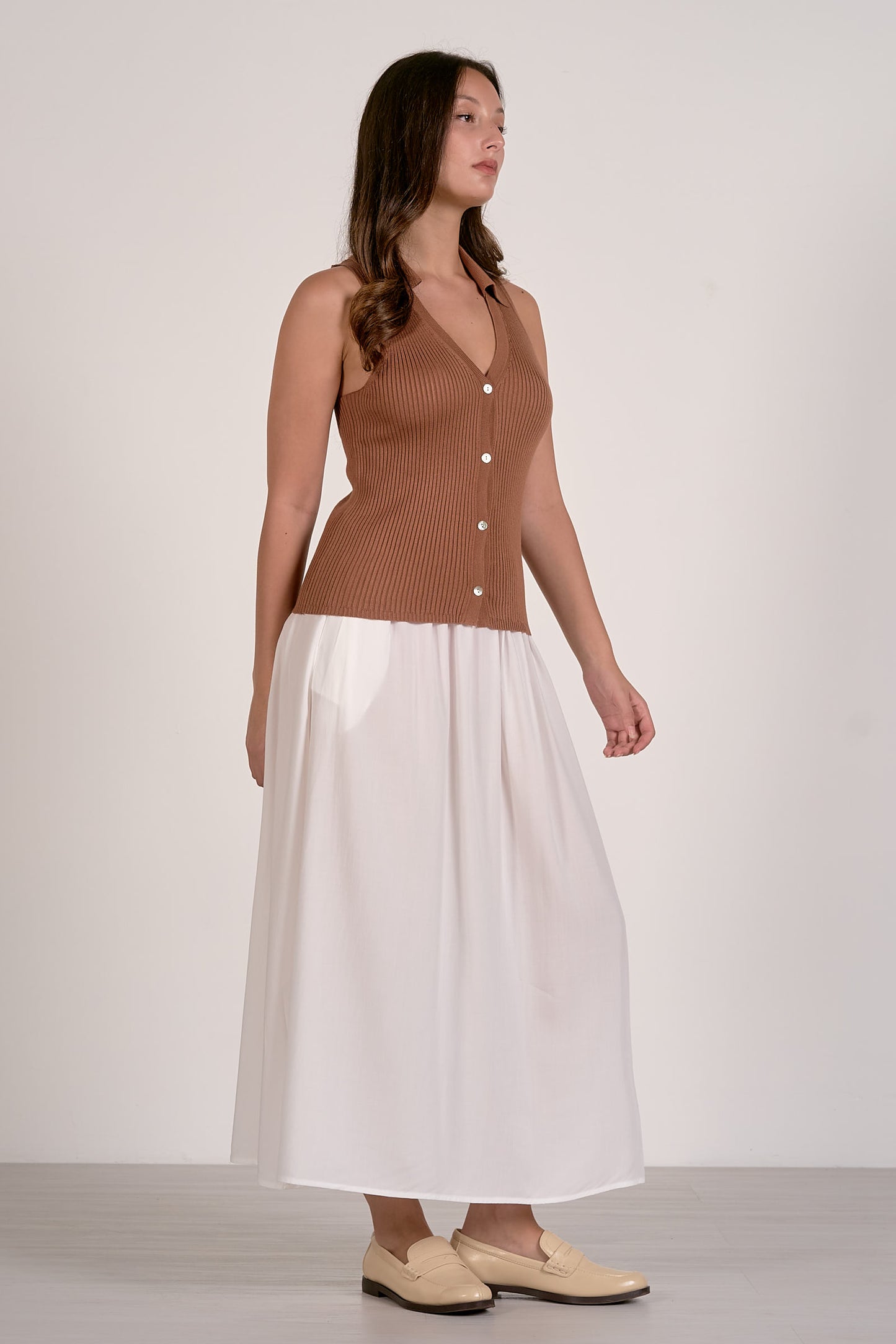 Carmela Collard Button Down Vest