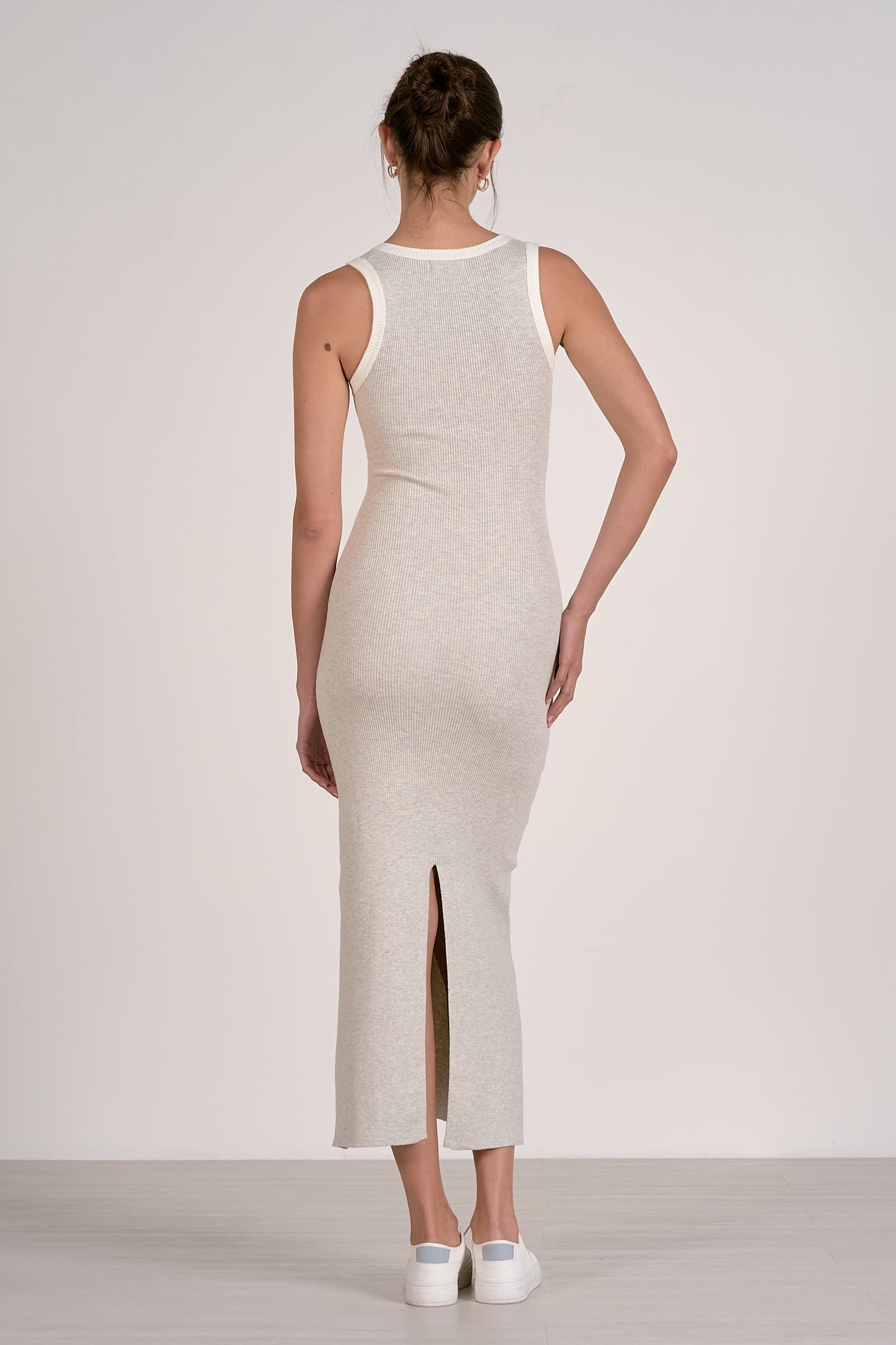 Cruz Contrast Ribbed Maxi Dress