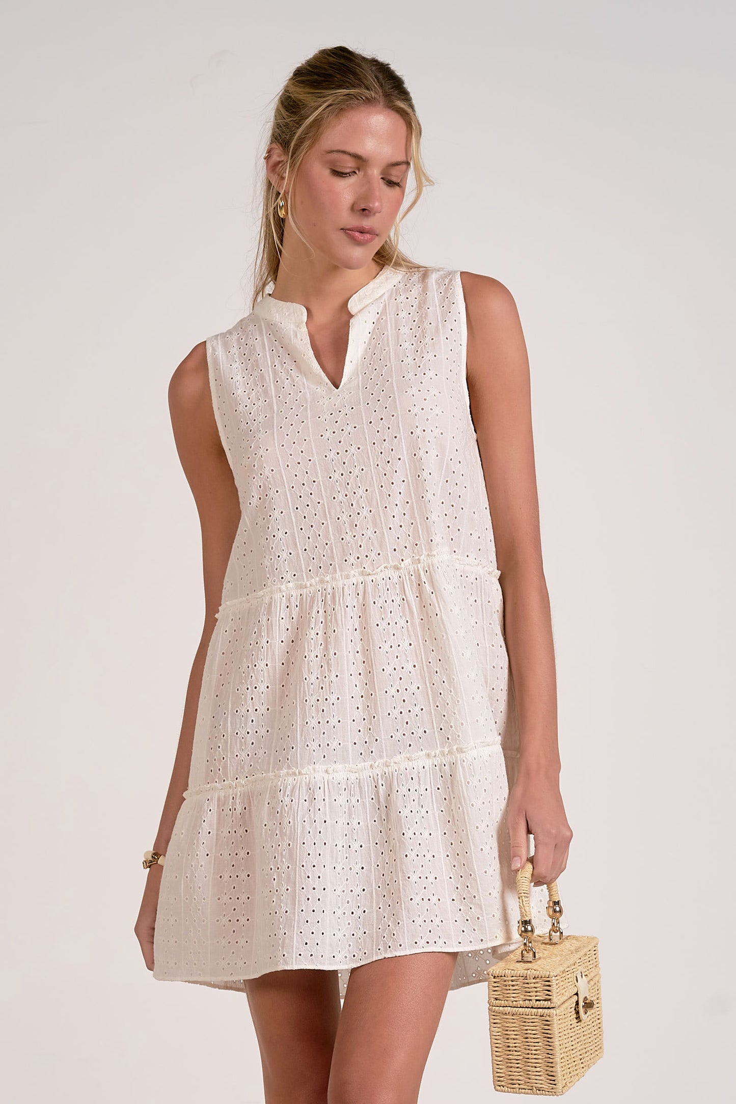 Springful Eyelet Mini Dress