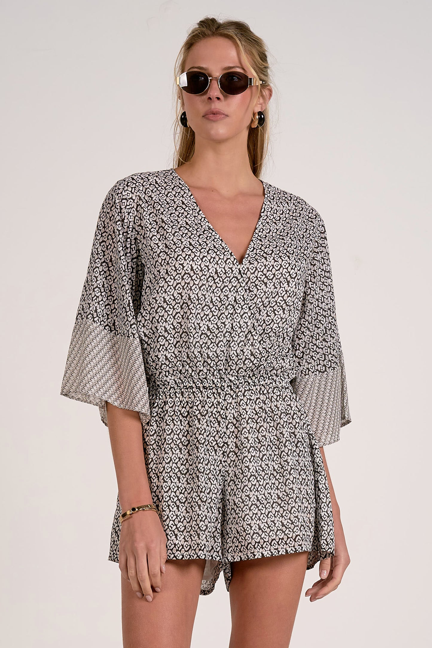 Zina Ruffle Sleeve Romper