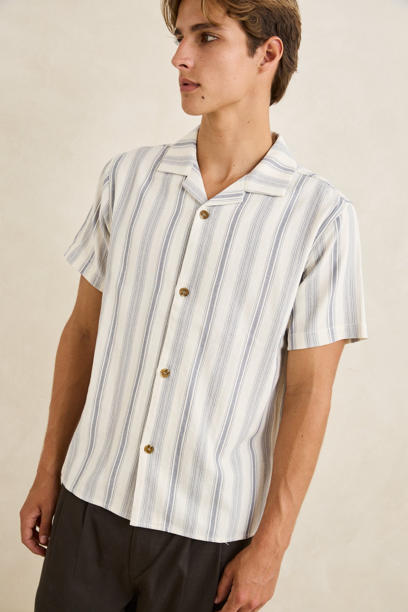 Turkish Stripe Short Sleeve Shirt