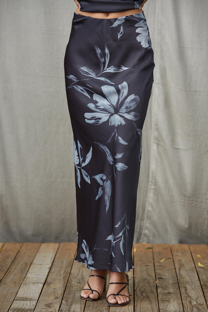 Raven Floral Skirt