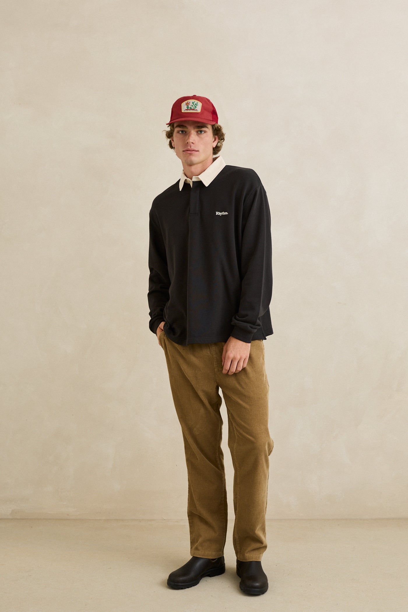 Koa Vintage Rugby Long Sleeve Polo