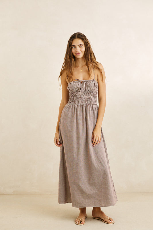 London Check Midi Dress