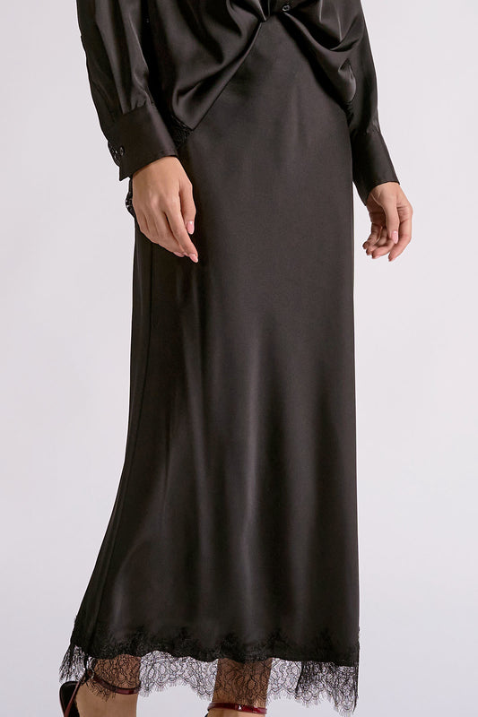 Sophie Lace Trim Maxi Skirt
