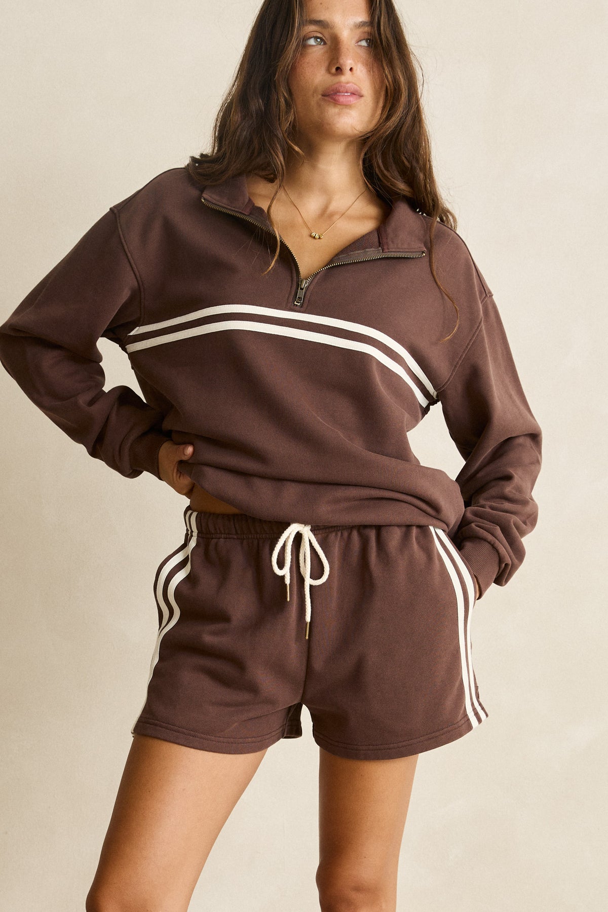 Contrast Sun Washed Terry Fleece Short