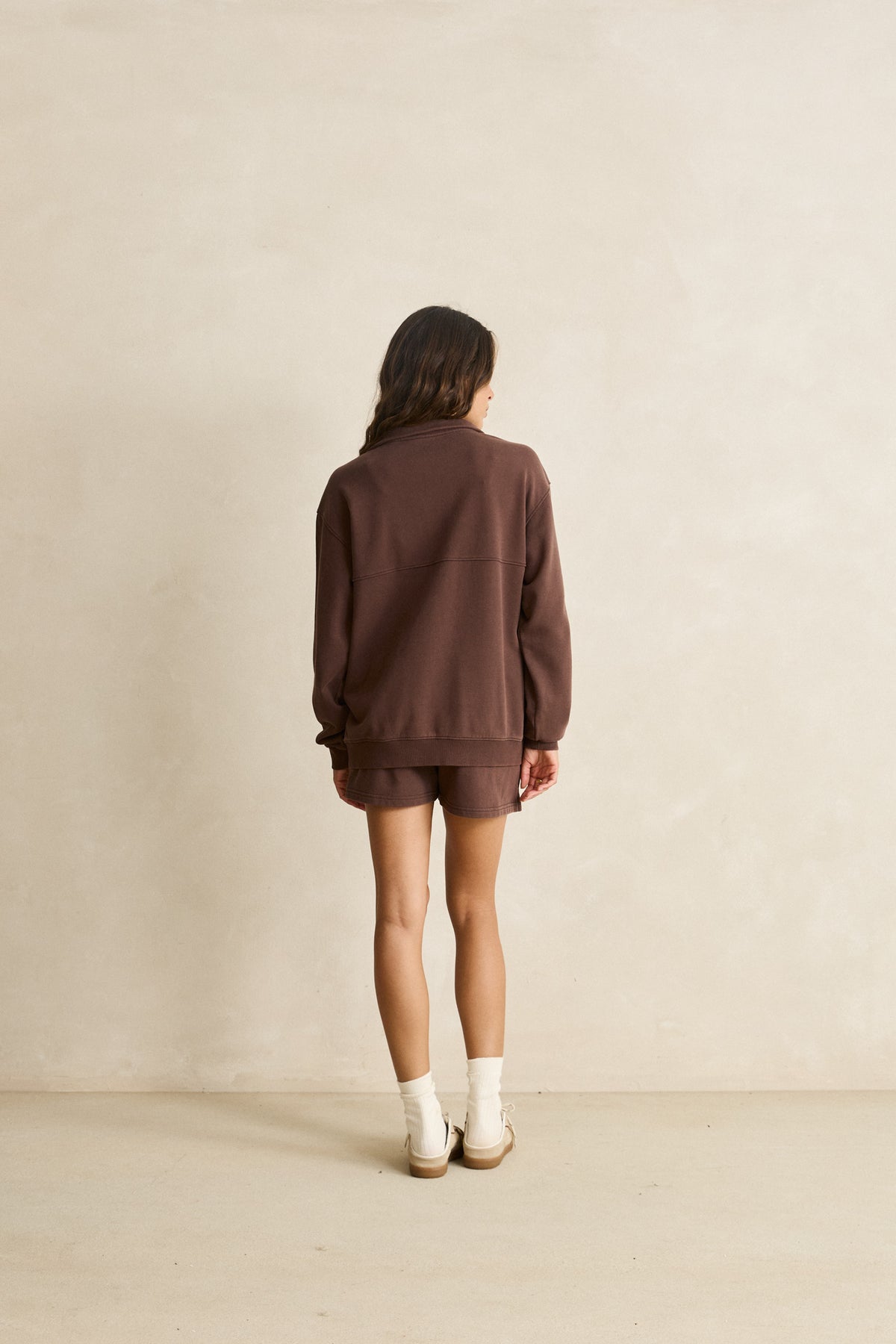 Contrast Sun Washed Terry Fleece Short