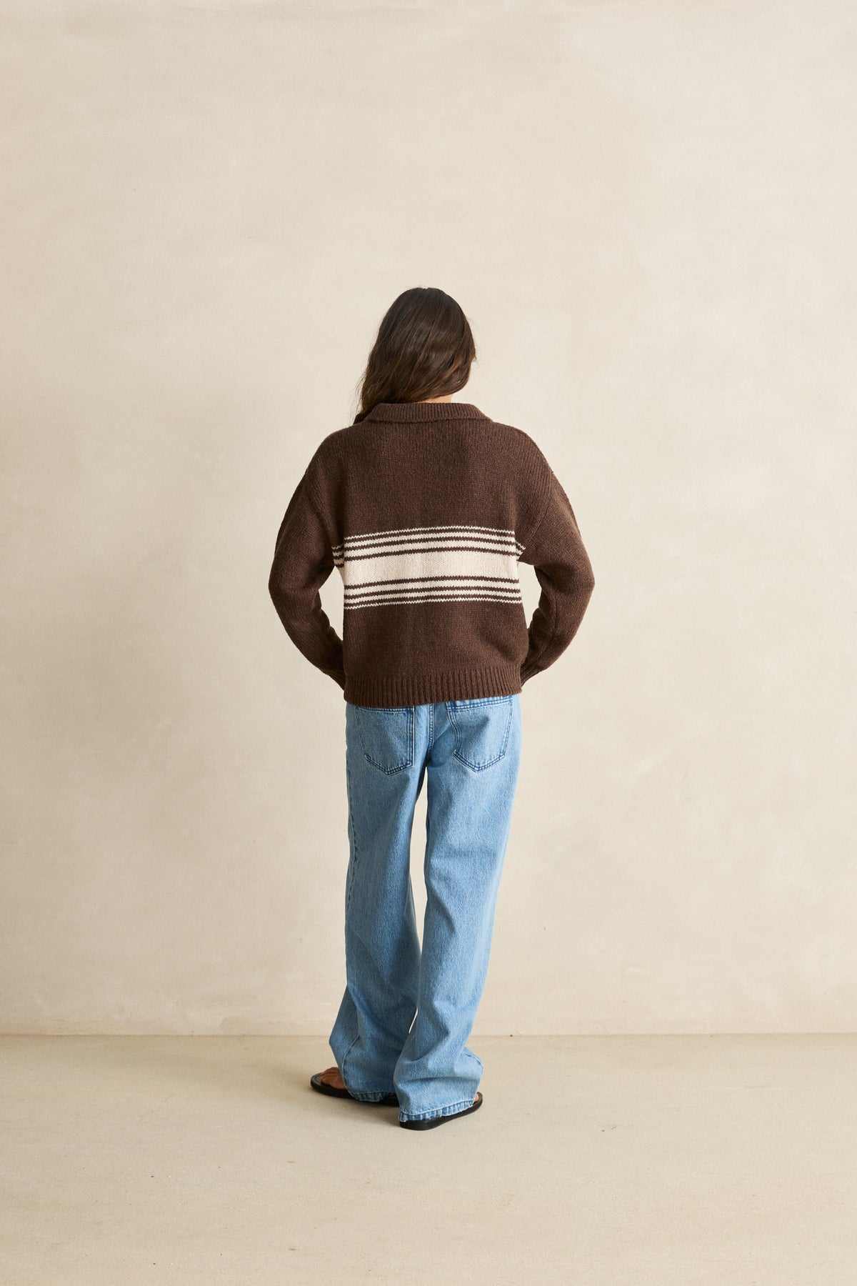 Strata Knit Polo Jumper