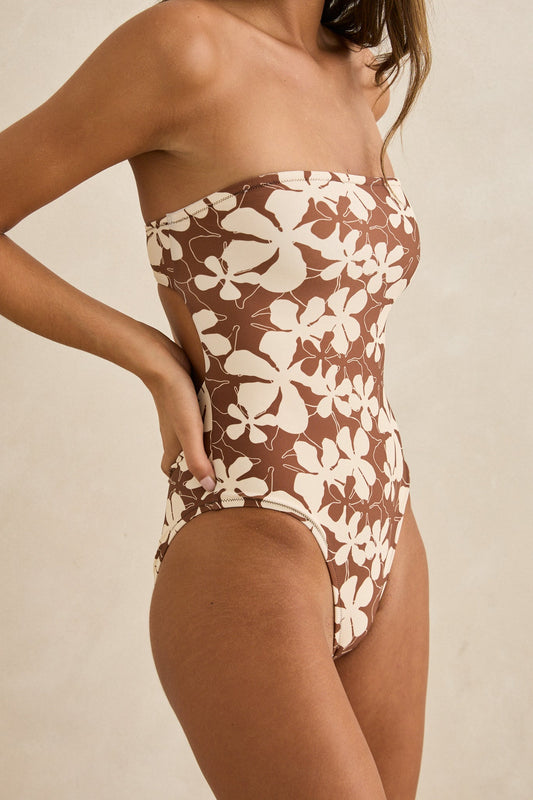 Melia Floral Strapless One Piece