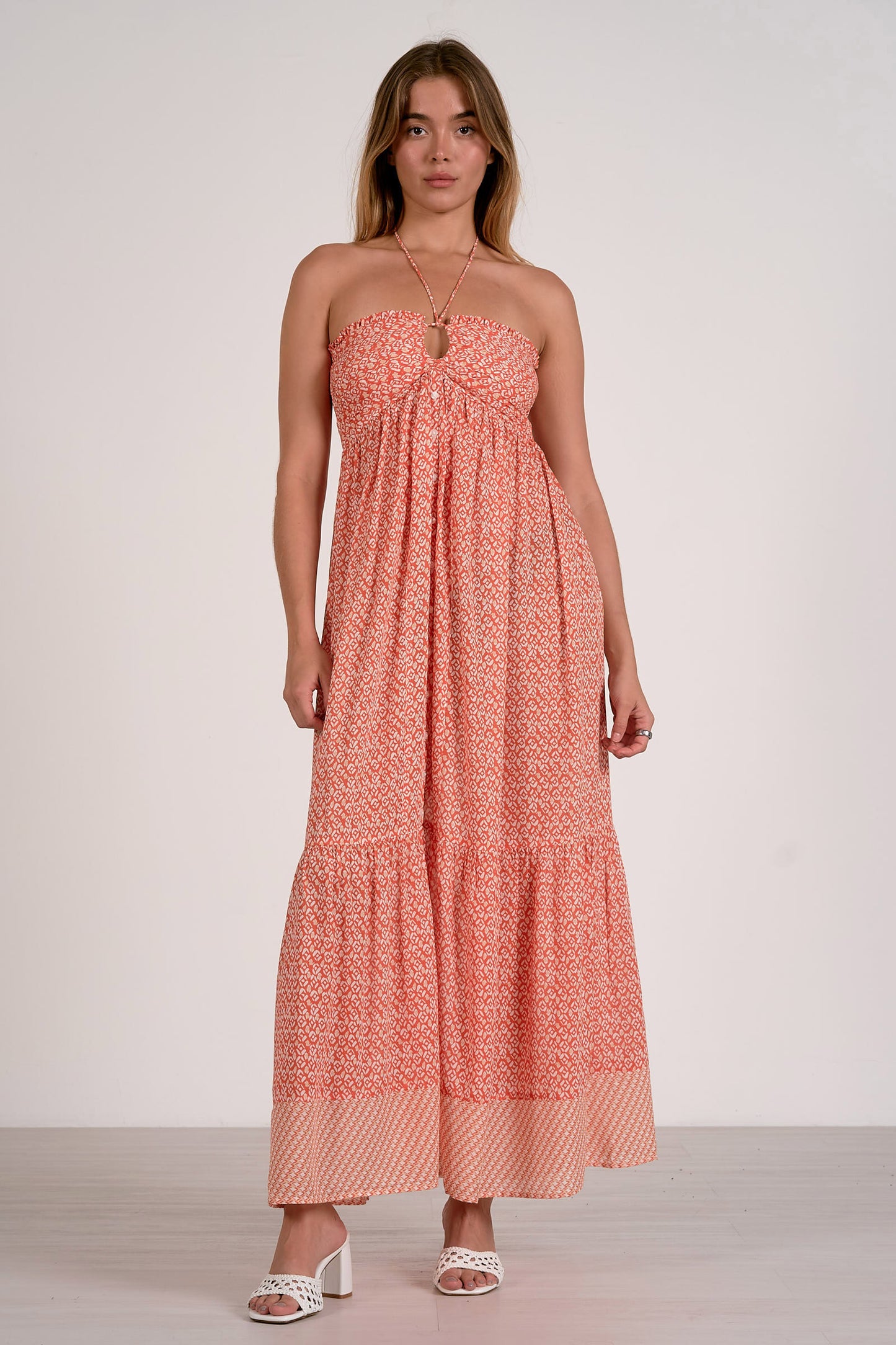 Zina Tie Front Maxi