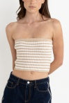 Sol Stripe Strapless Knit Top