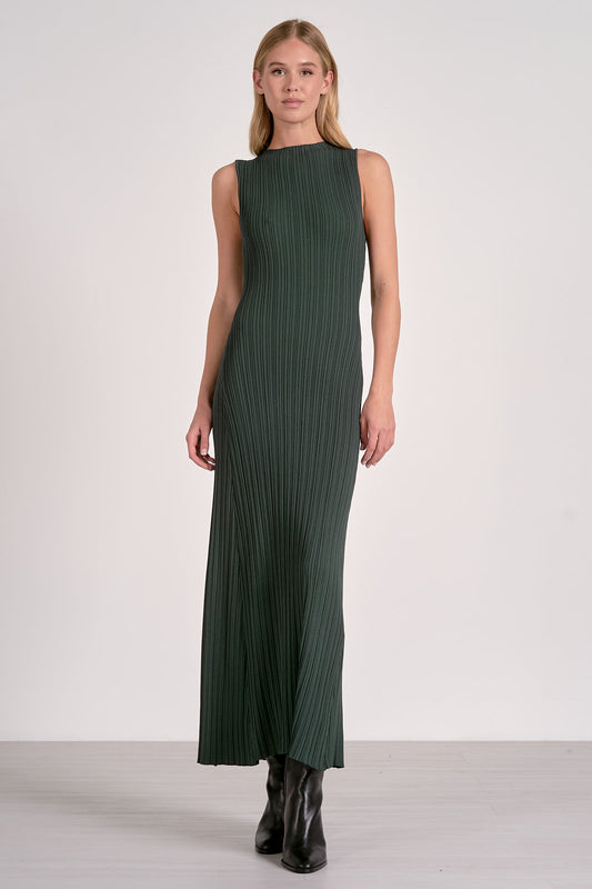 Evergreen Crewneck Maxi Dress