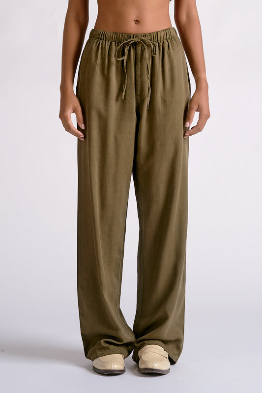 Denim Drawstring Pants