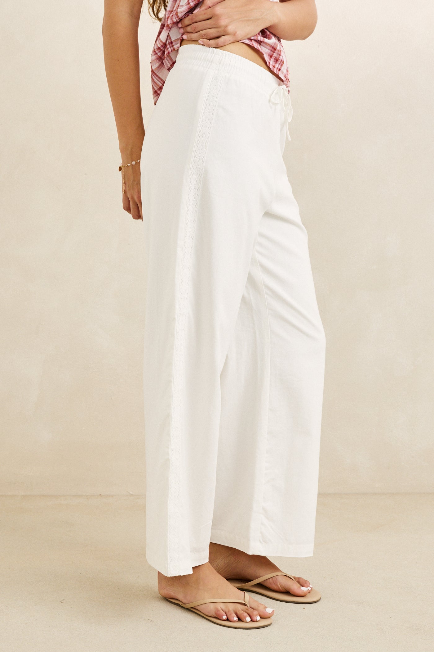 Annabelle Lace Trim Beach Pant