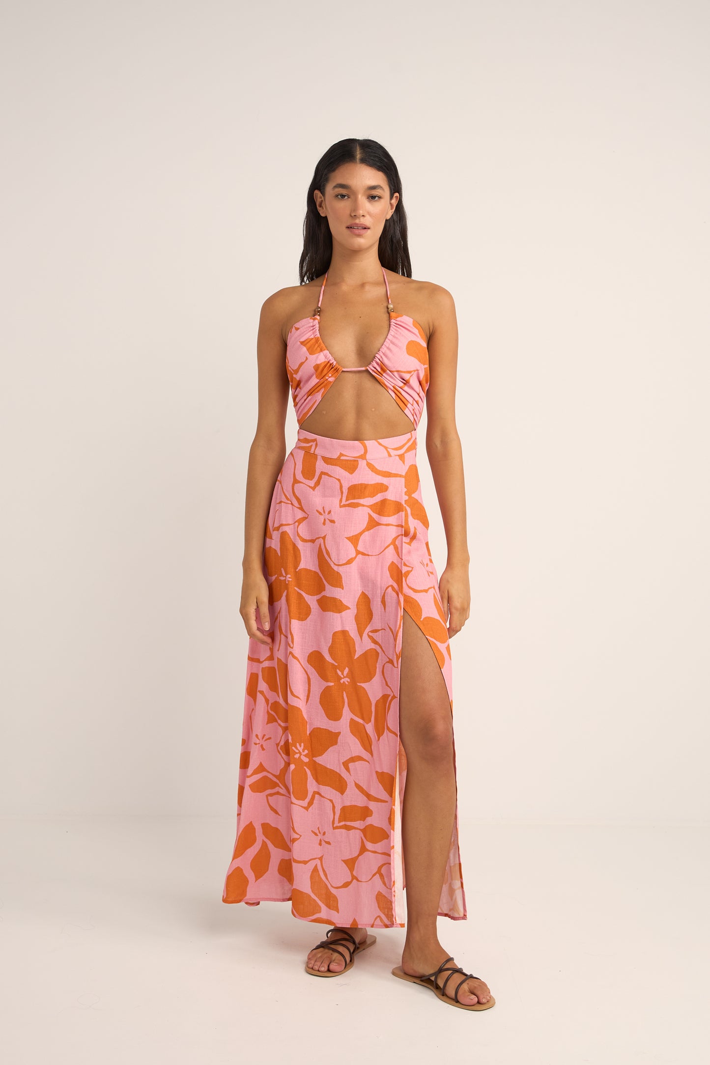 Bora Bora Floral Cut Out Maxi Dress