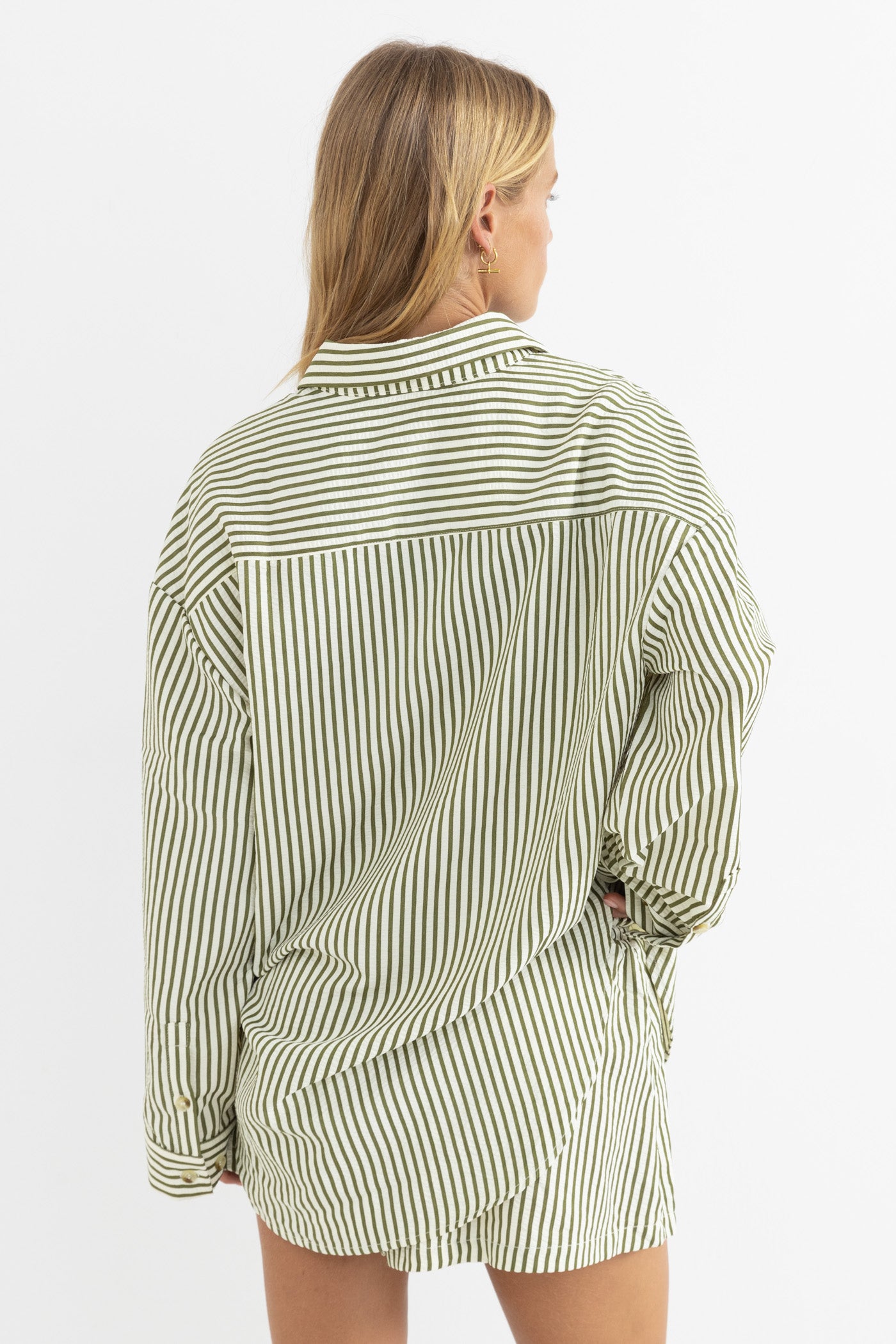 Cove Stripe Oversized Long Sleeve Shirt